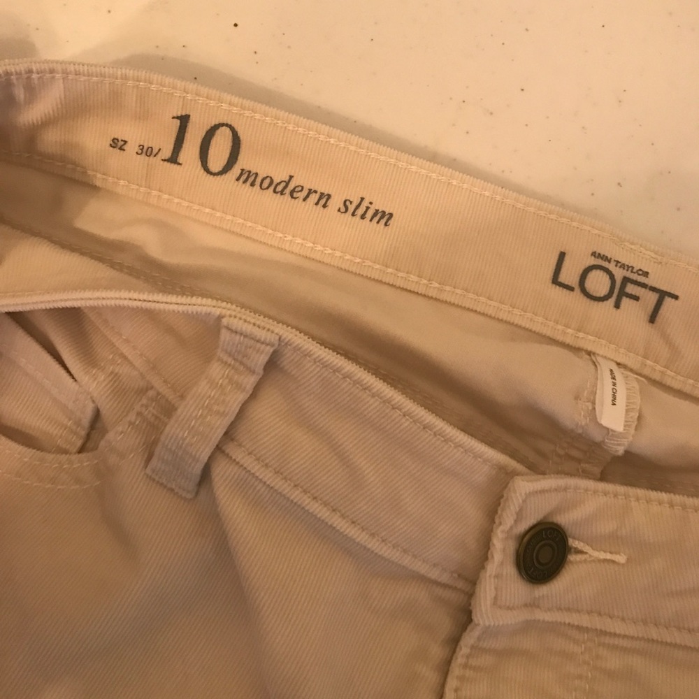 Ann Taylor Loft slim fit Corduroy pants size 10